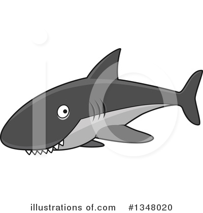 Royalty-Free (RF) Shark Clipart Illustration by Vector Tradition SM - Stock Sample #1348020
