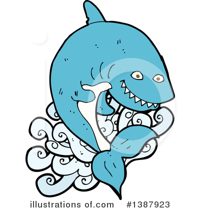 Royalty-Free (RF) Shark Clipart Illustration by lineartestpilot - Stock Sample #1387923