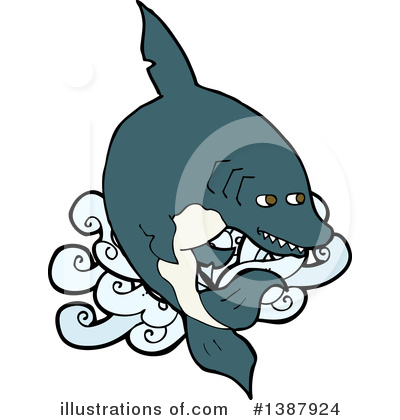 Royalty-Free (RF) Shark Clipart Illustration by lineartestpilot - Stock Sample #1387924