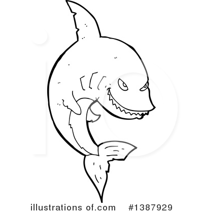 Shark Clipart #1387929 by lineartestpilot