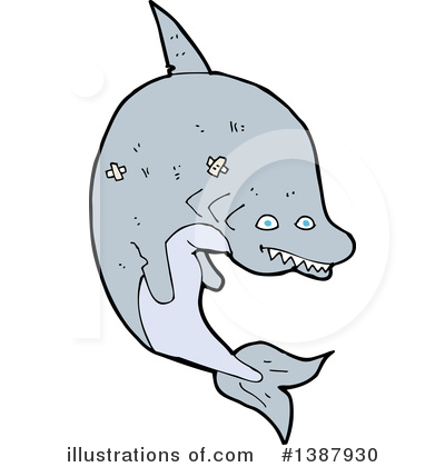 Royalty-Free (RF) Shark Clipart Illustration by lineartestpilot - Stock Sample #1387930