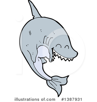 Royalty-Free (RF) Shark Clipart Illustration by lineartestpilot - Stock Sample #1387931