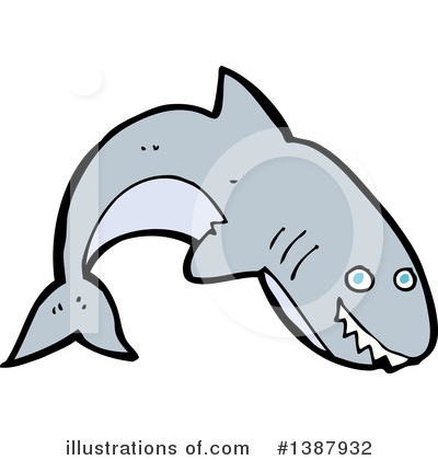 Royalty-Free (RF) Shark Clipart Illustration by lineartestpilot - Stock Sample #1387932