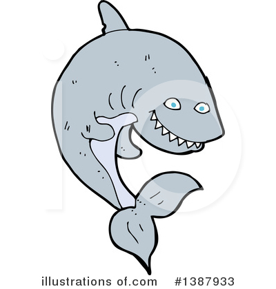 Royalty-Free (RF) Shark Clipart Illustration by lineartestpilot - Stock Sample #1387933