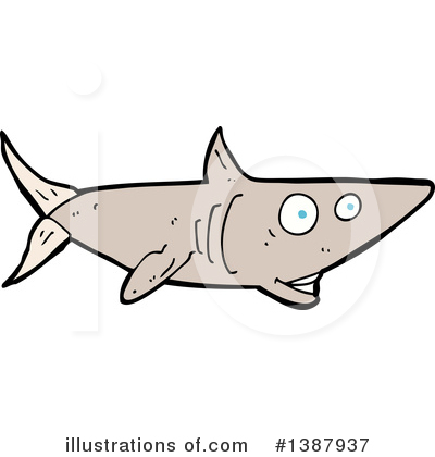 Royalty-Free (RF) Shark Clipart Illustration by lineartestpilot - Stock Sample #1387937
