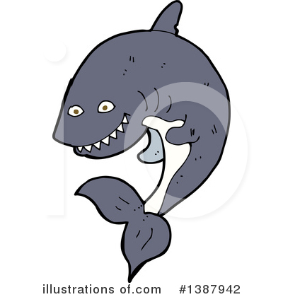 Royalty-Free (RF) Shark Clipart Illustration by lineartestpilot - Stock Sample #1387942