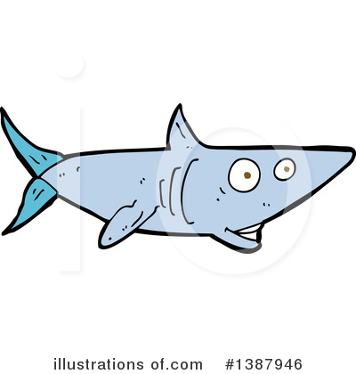 Royalty-Free (RF) Shark Clipart Illustration by lineartestpilot - Stock Sample #1387946