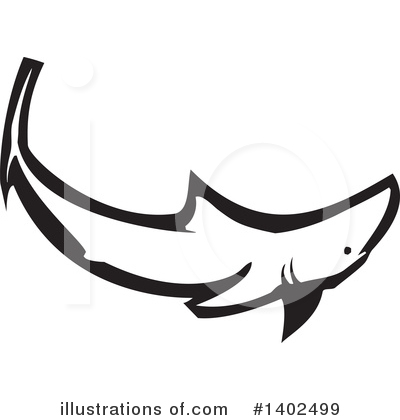 Royalty-Free (RF) Shark Clipart Illustration by xunantunich - Stock Sample #1402499
