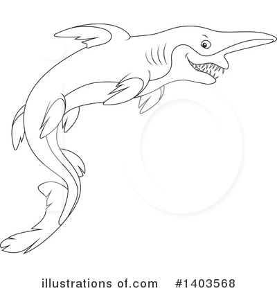 Royalty-Free (RF) Shark Clipart Illustration by Alex Bannykh - Stock Sample #1403568