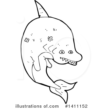 Royalty-Free (RF) Shark Clipart Illustration by lineartestpilot - Stock Sample #1411152