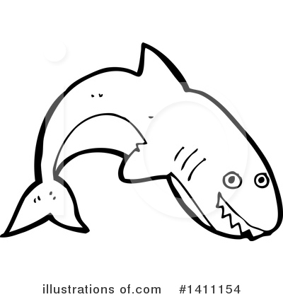 Royalty-Free (RF) Shark Clipart Illustration by lineartestpilot - Stock Sample #1411154