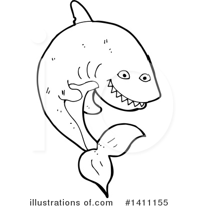 Royalty-Free (RF) Shark Clipart Illustration by lineartestpilot - Stock Sample #1411155