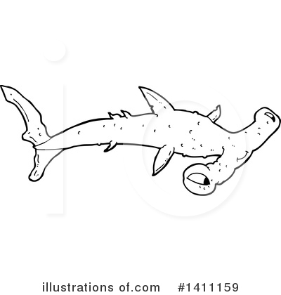 Royalty-Free (RF) Shark Clipart Illustration by lineartestpilot - Stock Sample #1411159