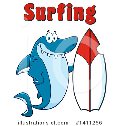 Royalty-Free (RF) Shark Clipart Illustration by Hit Toon - Stock Sample #1411256