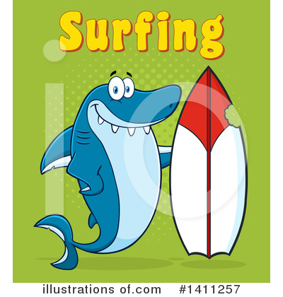 Royalty-Free (RF) Shark Clipart Illustration by Hit Toon - Stock Sample #1411257
