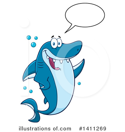 Royalty-Free (RF) Shark Clipart Illustration by Hit Toon - Stock Sample #1411269