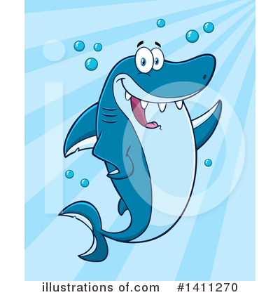 Royalty-Free (RF) Shark Clipart Illustration by Hit Toon - Stock Sample #1411270