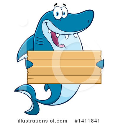 Royalty-Free (RF) Shark Clipart Illustration by Hit Toon - Stock Sample #1411841