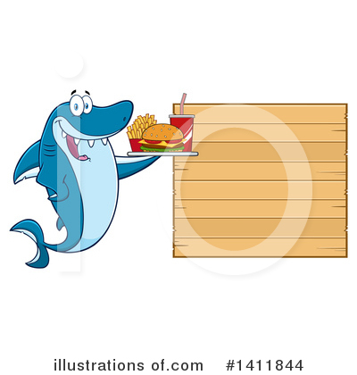 Royalty-Free (RF) Shark Clipart Illustration by Hit Toon - Stock Sample #1411844