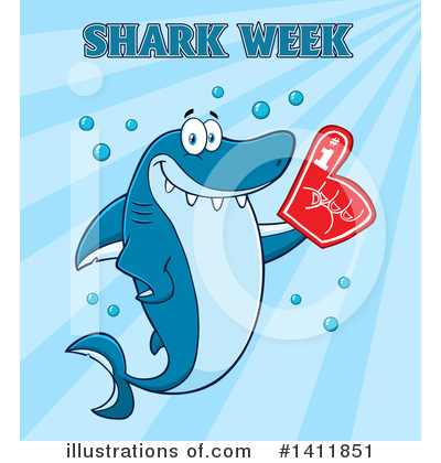 Royalty-Free (RF) Shark Clipart Illustration by Hit Toon - Stock Sample #1411851
