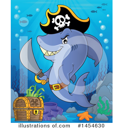 Royalty-Free (RF) Shark Clipart Illustration by visekart - Stock Sample #1454630
