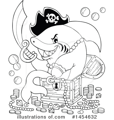 Royalty-Free (RF) Shark Clipart Illustration by visekart - Stock Sample #1454632