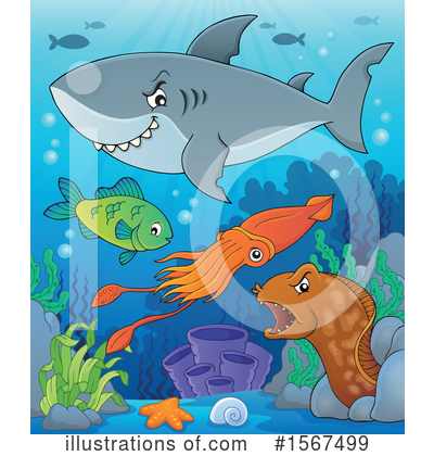Royalty-Free (RF) Shark Clipart Illustration by visekart - Stock Sample #1567499
