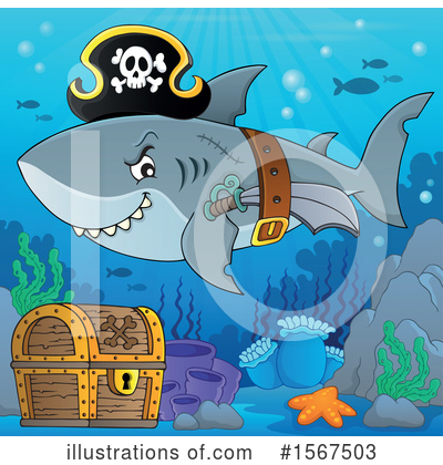 Royalty-Free (RF) Shark Clipart Illustration by visekart - Stock Sample #1567503