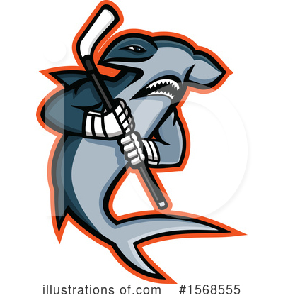 Hockey Player Clipart #1568555 by patrimonio