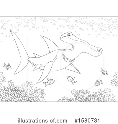 Royalty-Free (RF) Shark Clipart Illustration by Alex Bannykh - Stock Sample #1580731