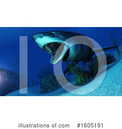 Royalty-Free (RF) Shark Clipart Illustration by KJ Pargeter - Stock Sample #1605191