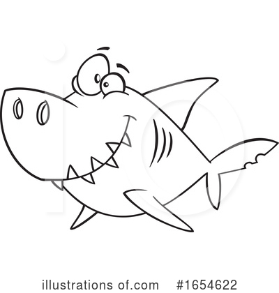Royalty-Free (RF) Shark Clipart Illustration by toonaday - Stock Sample #1654622