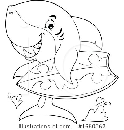 Royalty-Free (RF) Shark Clipart Illustration by visekart - Stock Sample #1660562