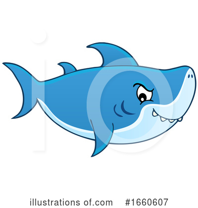 Royalty-Free (RF) Shark Clipart Illustration by visekart - Stock Sample #1660607