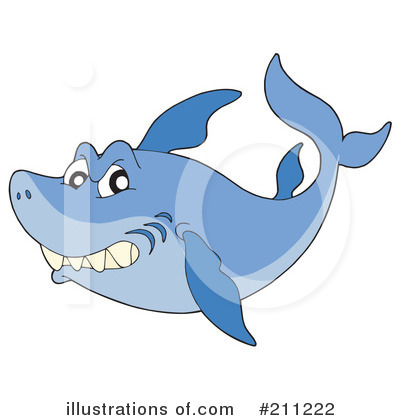 Royalty-Free (RF) Shark Clipart Illustration by visekart - Stock Sample #211222