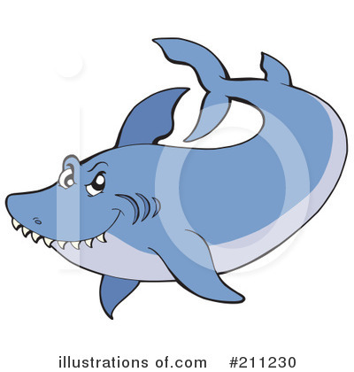 Royalty-Free (RF) Shark Clipart Illustration by visekart - Stock Sample #211230