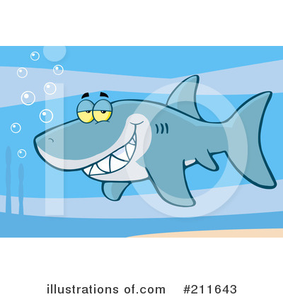 Royalty-Free (RF) Shark Clipart Illustration by Hit Toon - Stock Sample #211643