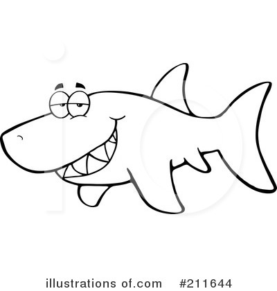 Royalty-Free (RF) Shark Clipart Illustration by Hit Toon - Stock Sample #211644