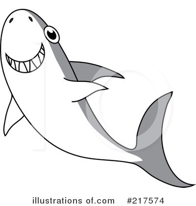 Royalty-Free (RF) Shark Clipart Illustration by Rosie Piter - Stock Sample #217574
