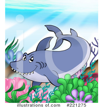 Royalty-Free (RF) Shark Clipart Illustration by visekart - Stock Sample #221275