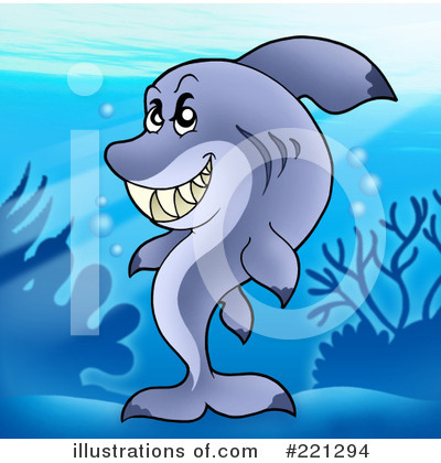 Royalty-Free (RF) Shark Clipart Illustration by visekart - Stock Sample #221294