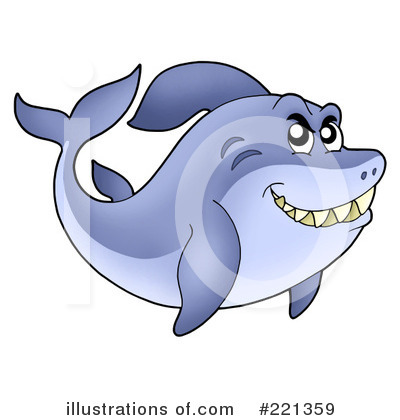 Royalty-Free (RF) Shark Clipart Illustration by visekart - Stock Sample #221359