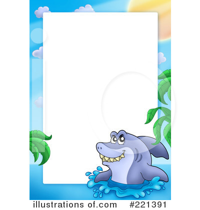 Royalty-Free (RF) Shark Clipart Illustration by visekart - Stock Sample #221391