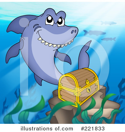 Royalty-Free (RF) Shark Clipart Illustration by visekart - Stock Sample #221833