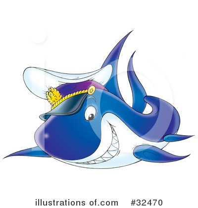 Royalty-Free (RF) Shark Clipart Illustration by Alex Bannykh - Stock Sample #32470