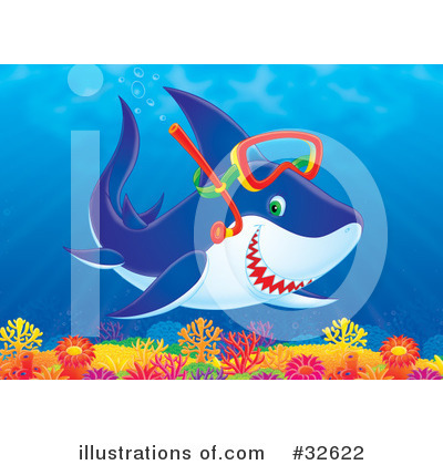 Royalty-Free (RF) Shark Clipart Illustration by Alex Bannykh - Stock Sample #32622