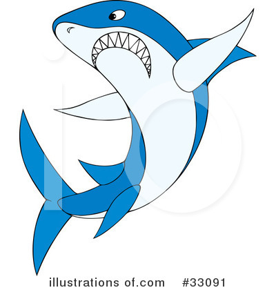 Royalty-Free (RF) Shark Clipart Illustration by Alex Bannykh - Stock Sample #33091