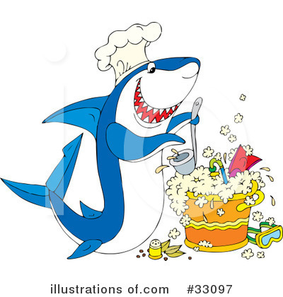 Royalty-Free (RF) Shark Clipart Illustration by Alex Bannykh - Stock Sample #33097