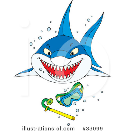 Royalty-Free (RF) Shark Clipart Illustration by Alex Bannykh - Stock Sample #33099