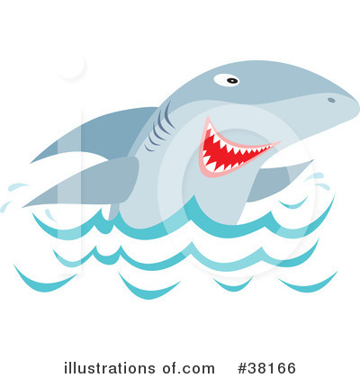 Royalty-Free (RF) Shark Clipart Illustration by Alex Bannykh - Stock Sample #38166